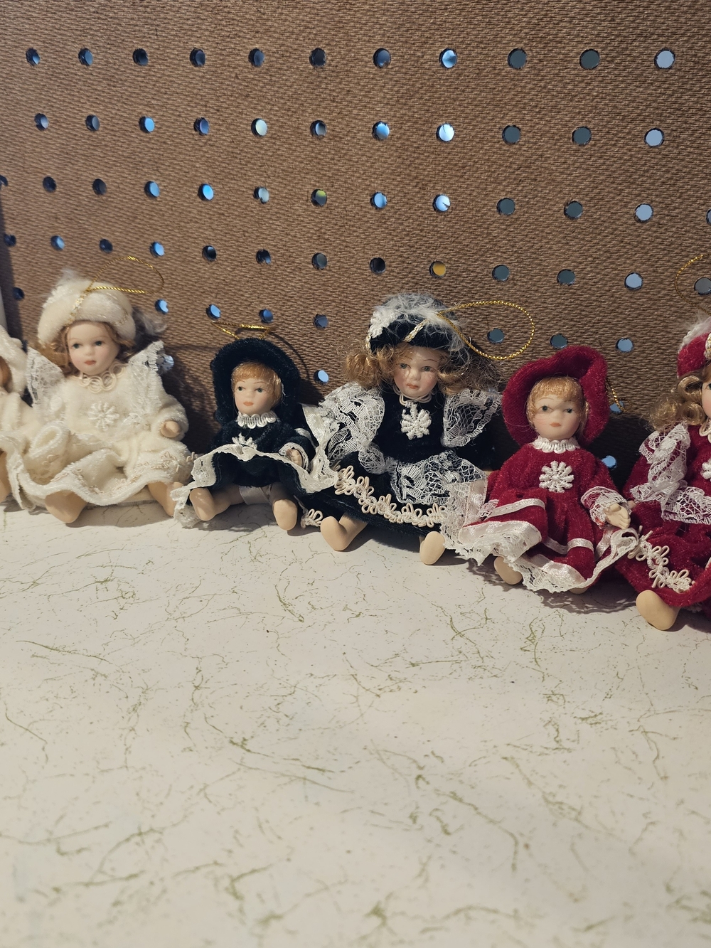 Porcelain Mini Holiday Dolls
